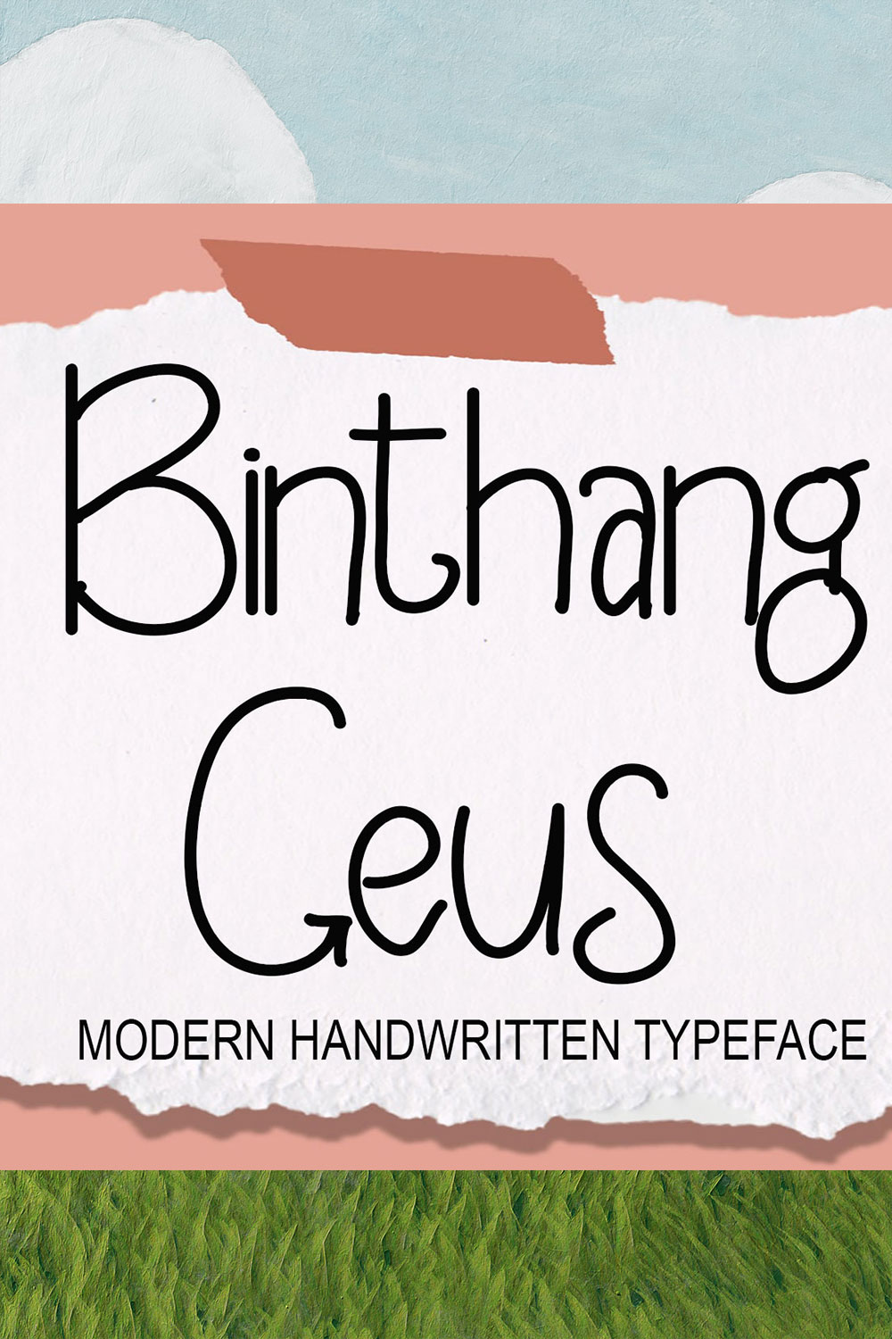 An image with text showing the wonderful Binthang Geus font.