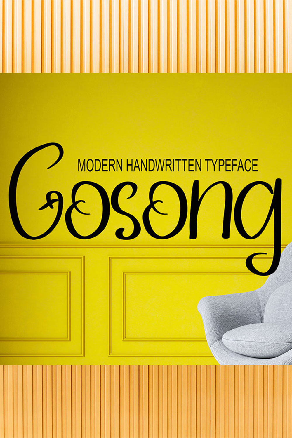 Image with text showcasing the irresistible Gosong font.