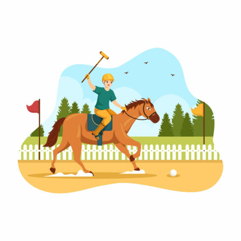 13 Polo Horse Sports Player Illustration main cover.