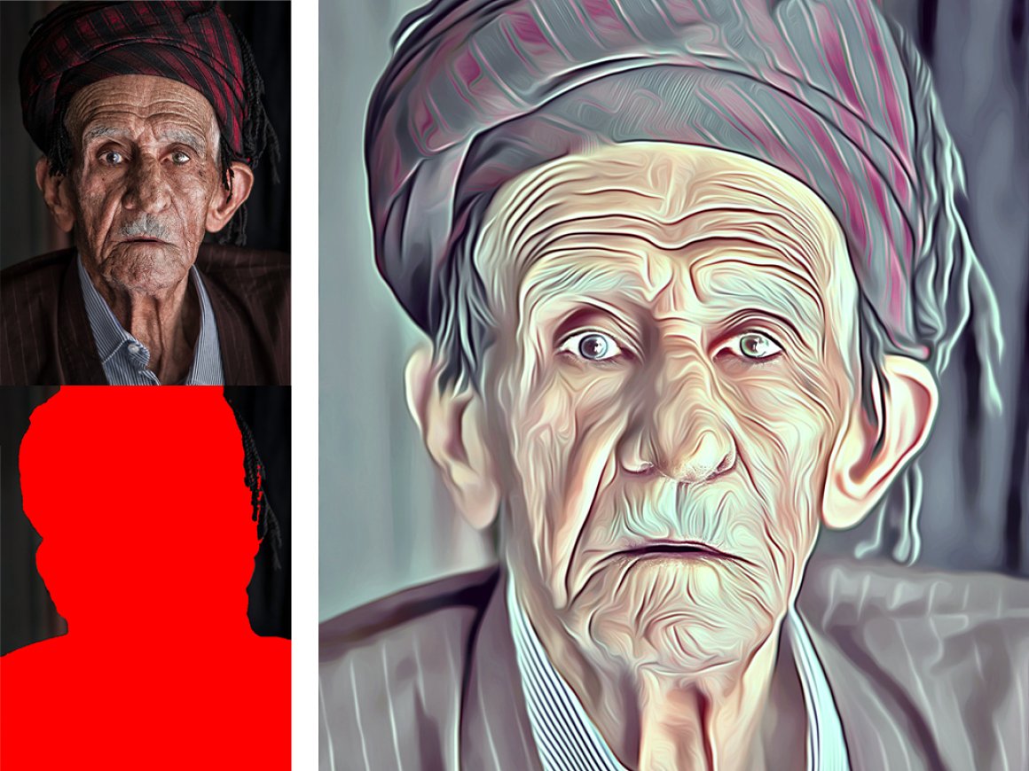 Wonderful portrait of an elderly man painted in oil.