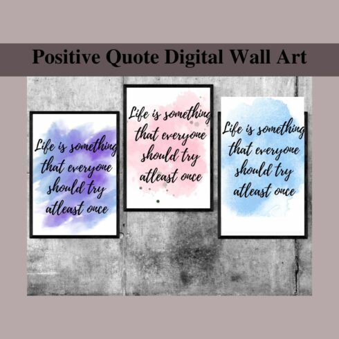 Positive Quote Printable Digital Wall Art cover image.