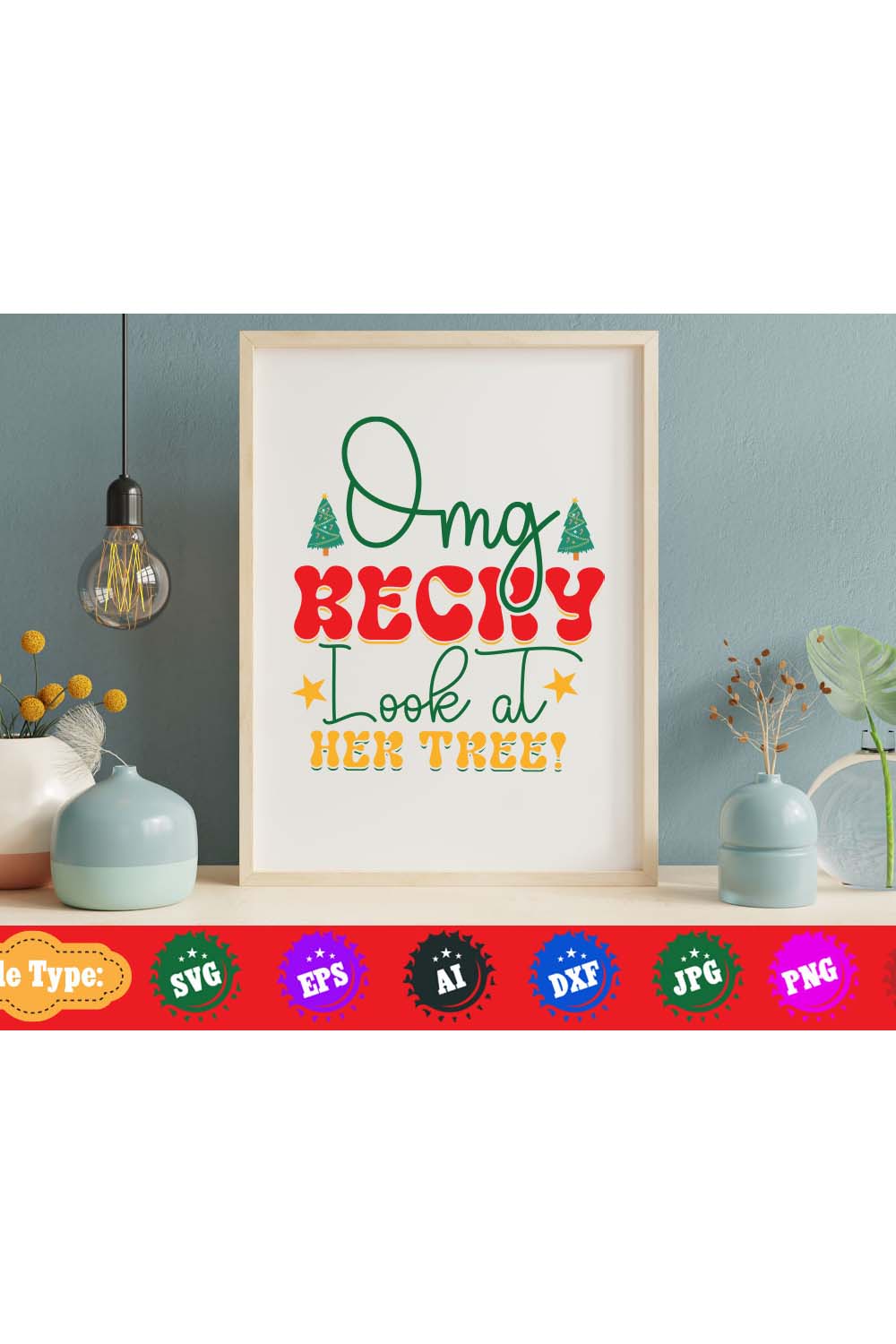 Christmas Vintage SVG Bundle pinterest image.