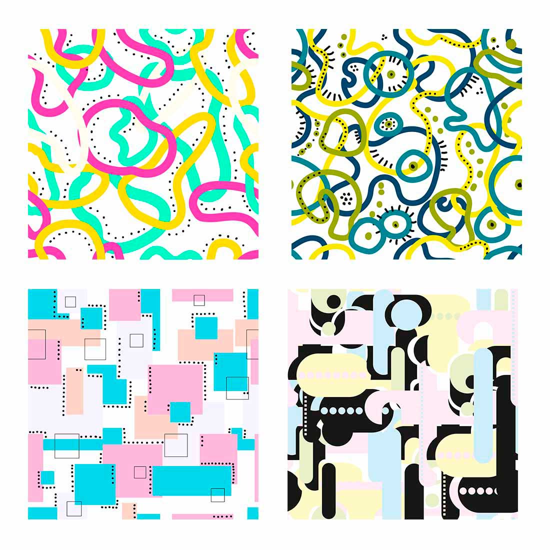 Pack of images of gorgeous bright patterns.