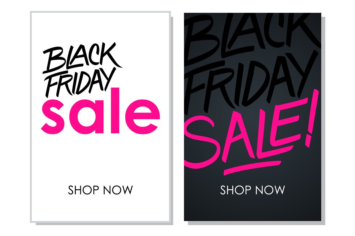 Cool 2 tempates of black friday sale flyers.