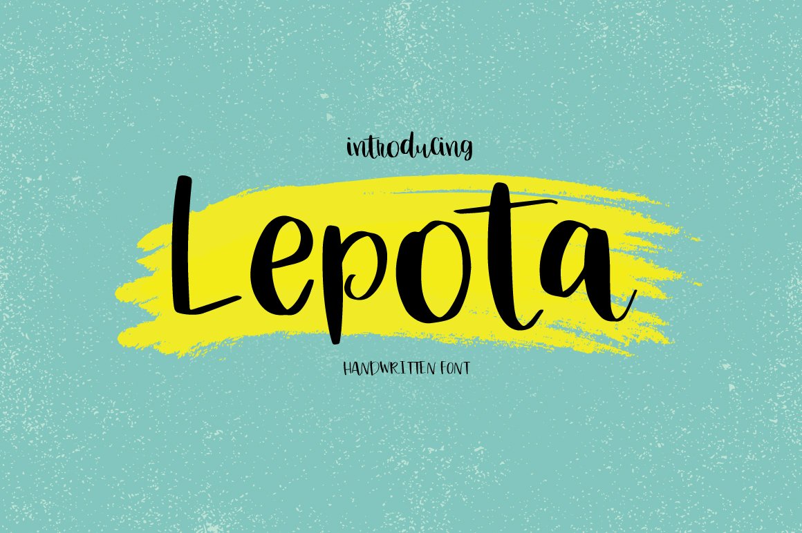 Black lettering "Lepota" on a yellow frame on a blue background.