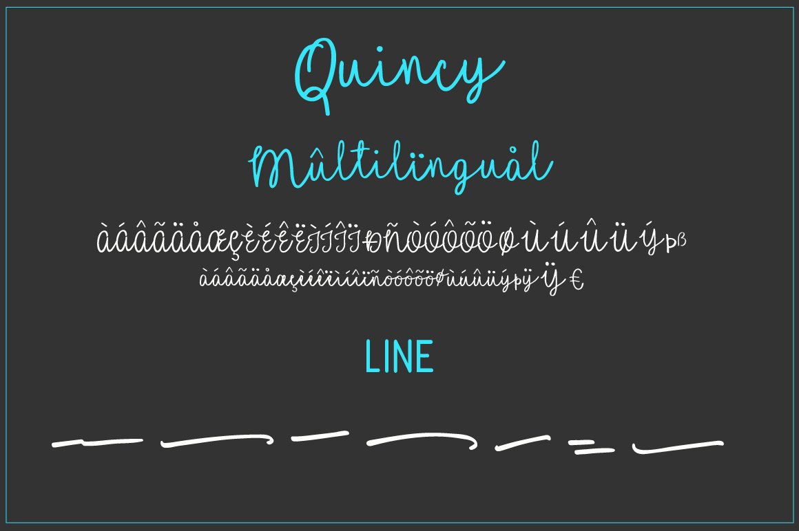 A set of different multilingual and line elements.
