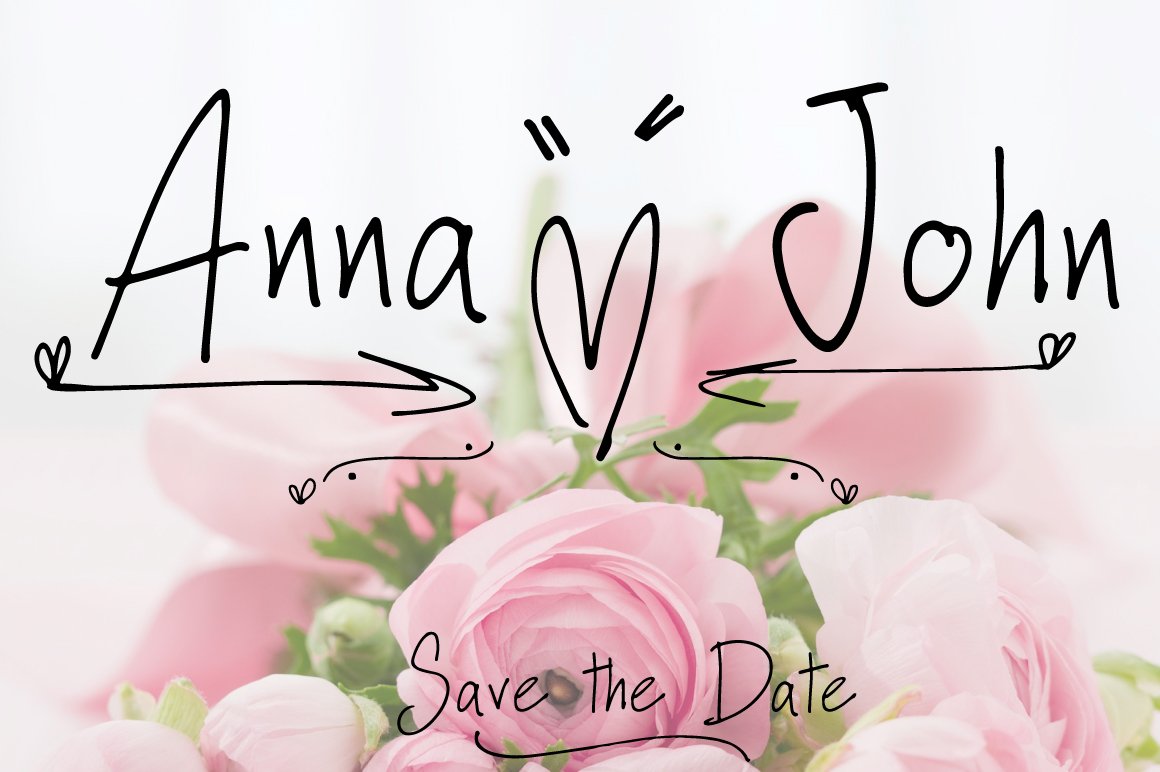 Image of rose with black lettering "Anna John".