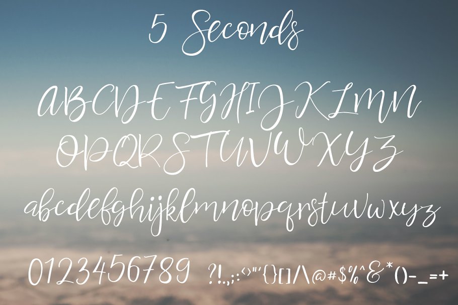 Big preview of 5 Seconds font.