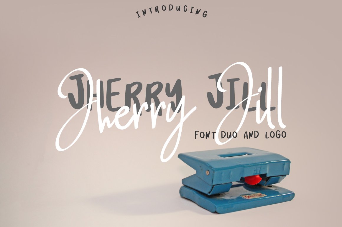 Jherry Jill | Font Duo + 6 Logos.