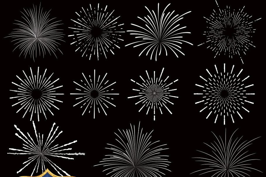 Cover image of Fireworks Vector Clipart.