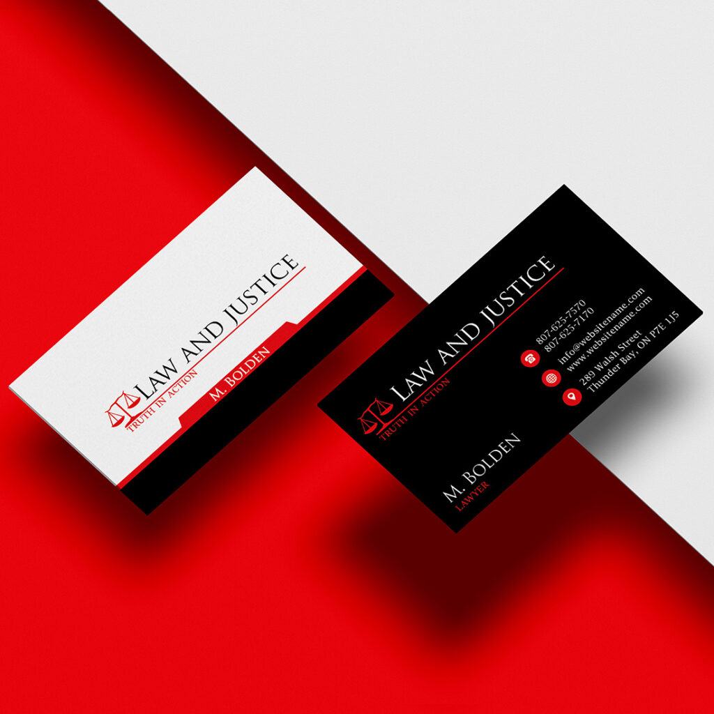 Creative Lawyer Business Card Design MasterBundles