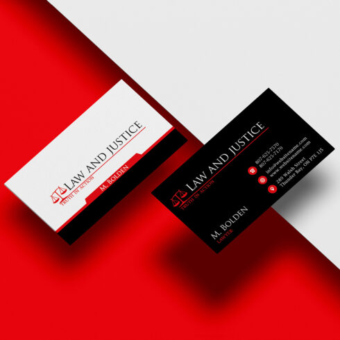 Creative Lawyer Business Card Design cover image.