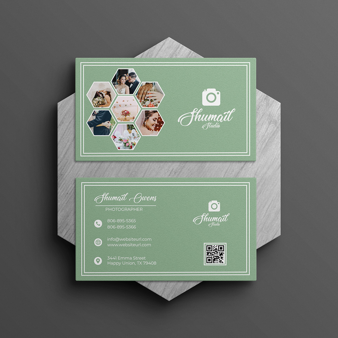 Image of gorgeous photographer business card template.