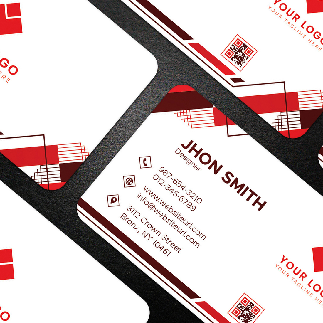 Clean Business Card Template cover image.