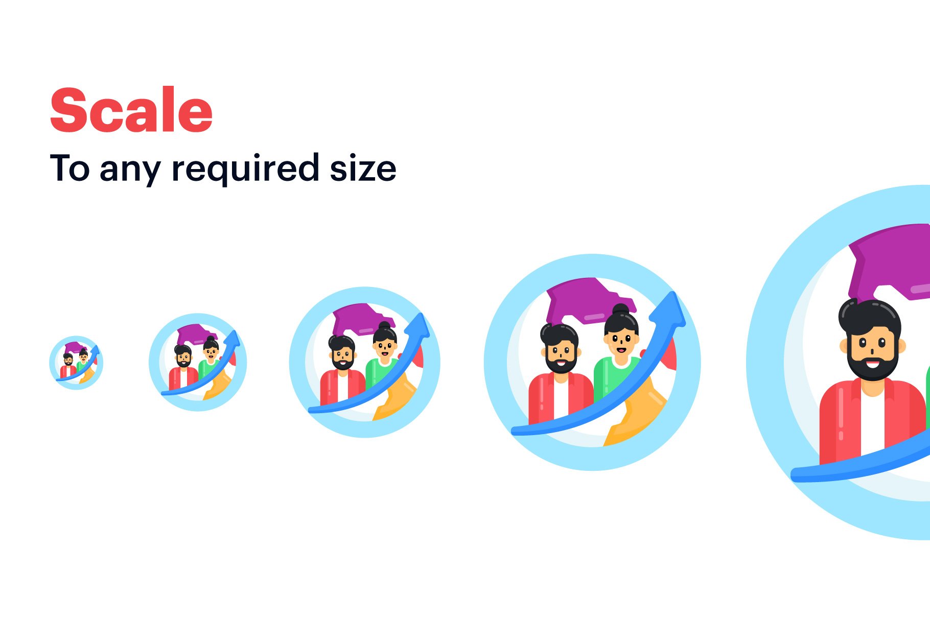 Scale these icons to any required sizes.