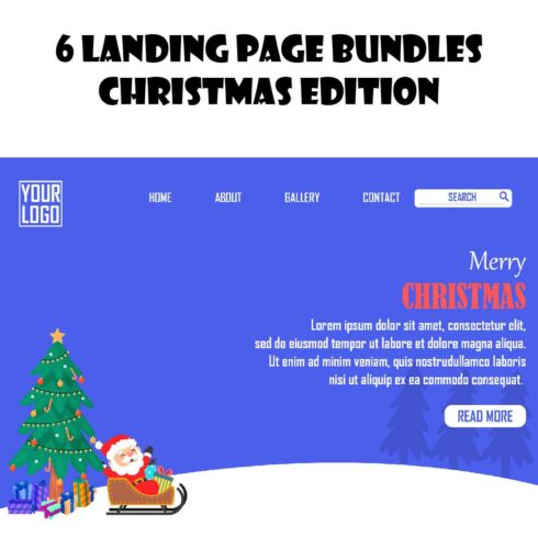 Xmas Landing Pages Design cover image.