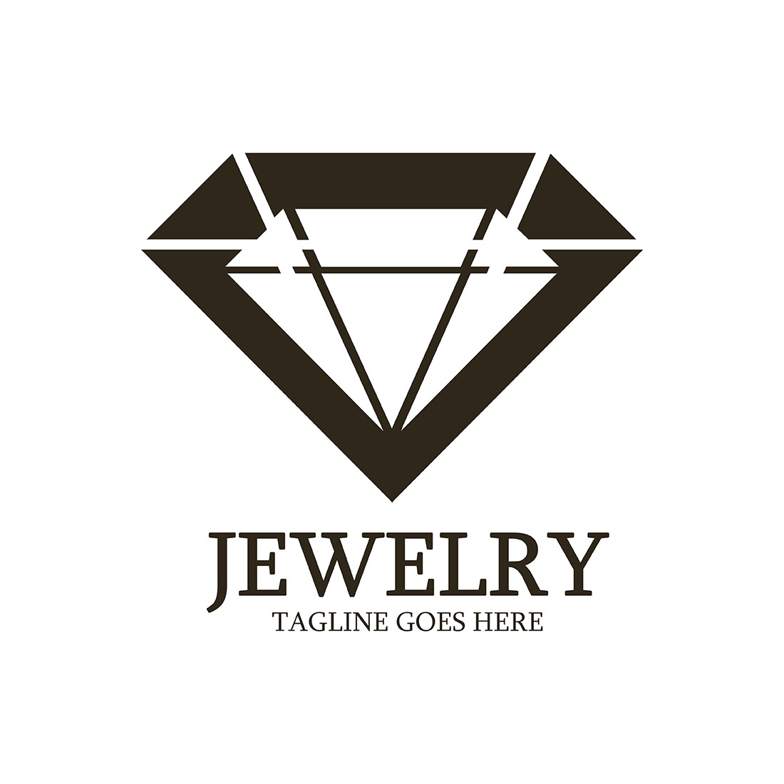 Diamond Jewelry Design Logo presentation.