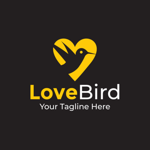 Love Bird Logo preview with dark background.