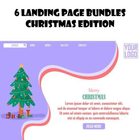 Christmas Landing Page Bundle cover image.