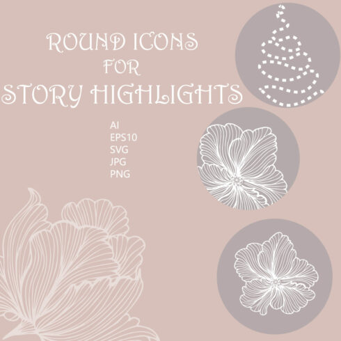 12 Round Icons for Story Highlights main cover.