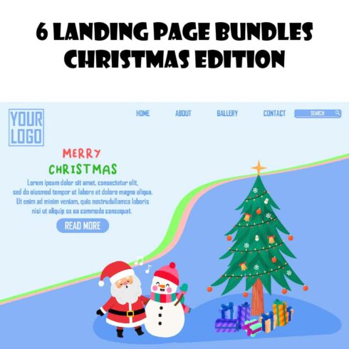 Landing Pages Xmas Bundle cover image.