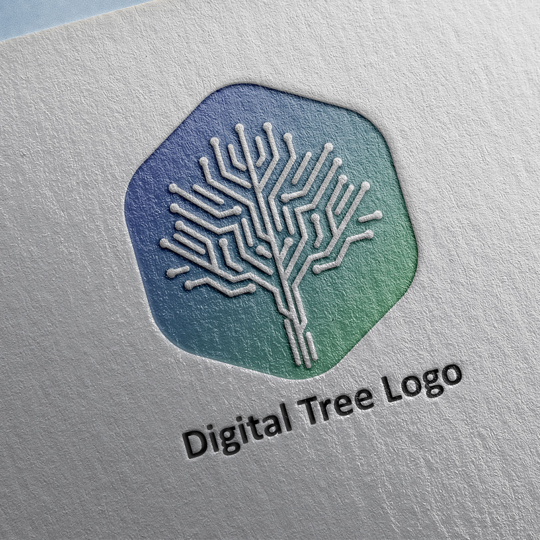 Digital Tree Logo mockup preview.
