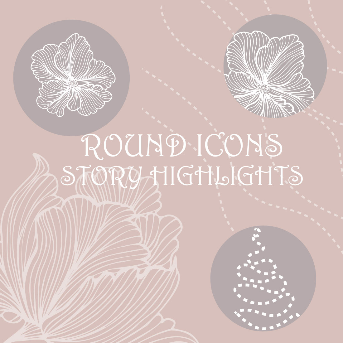 12 Round Icons for Story Highlights cover image.