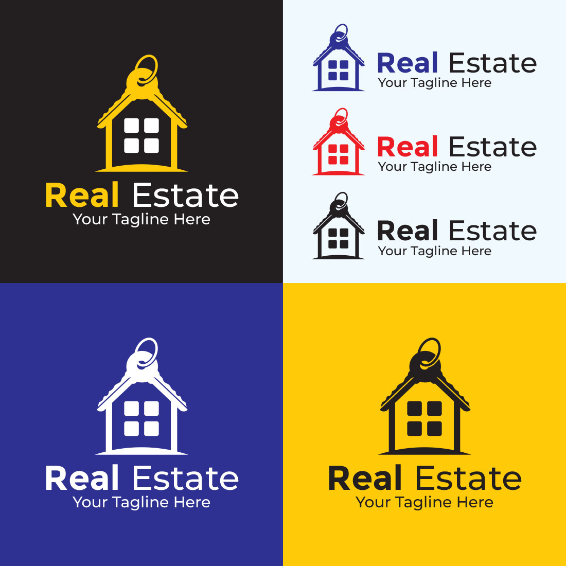 House with Key Real Estate Logo Design cover image.