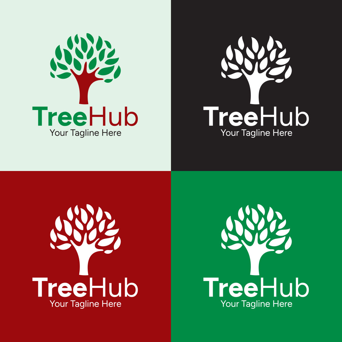 Tree Hub Logo Template for your projects.