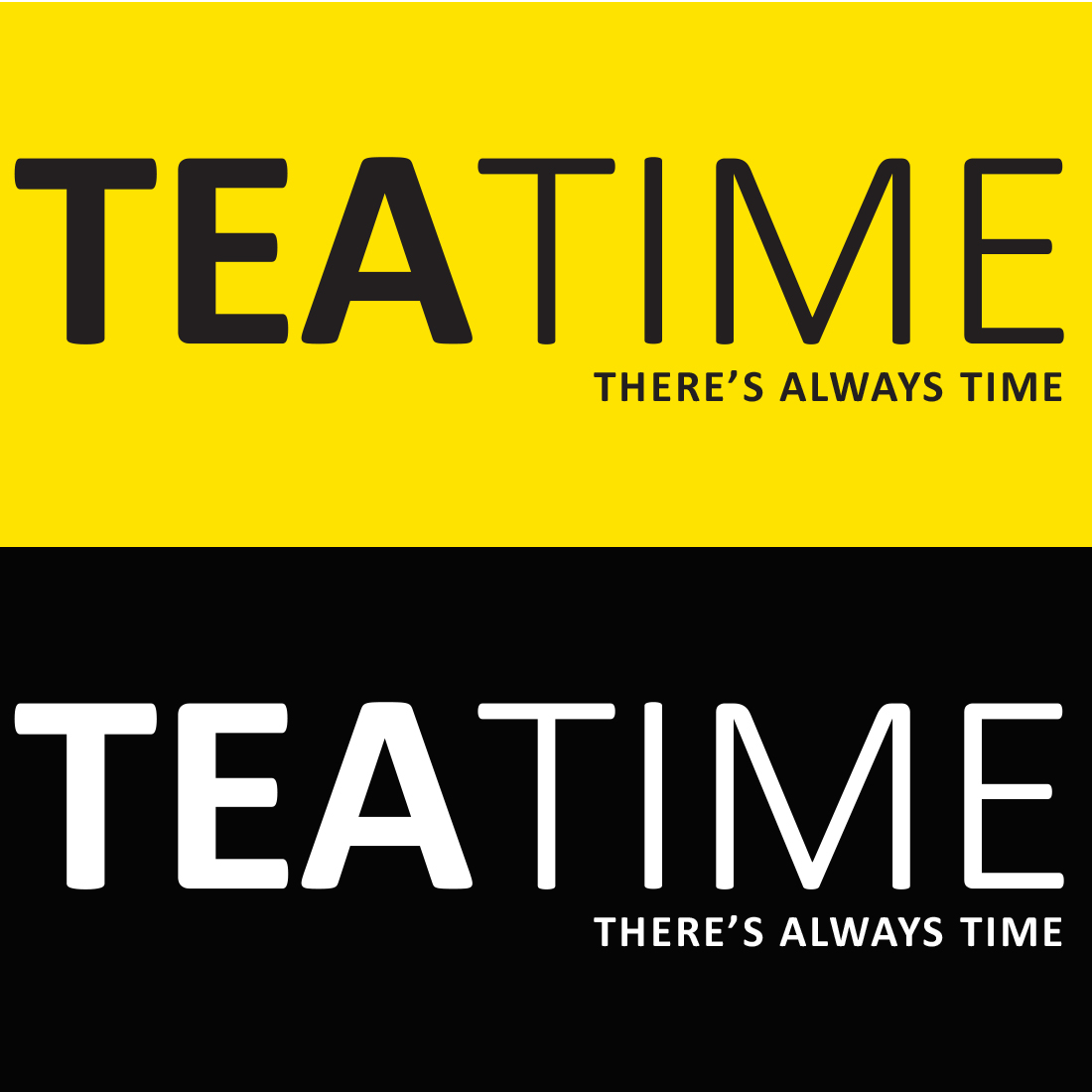 Wordmark Tea time Logo Design cover image.
