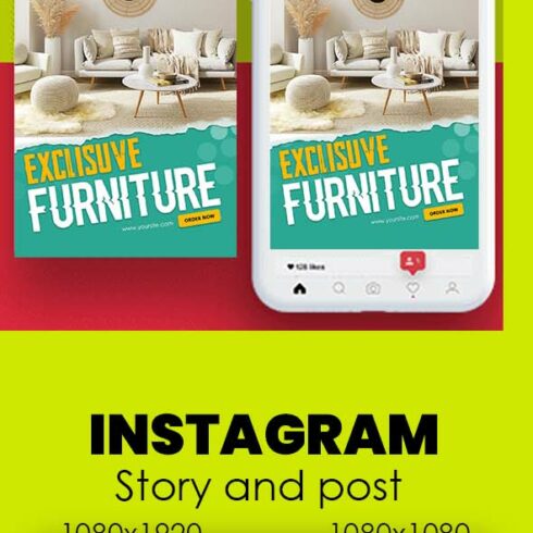 Furniture Exclusive Instagram Post and Story Templates - MasterBundles