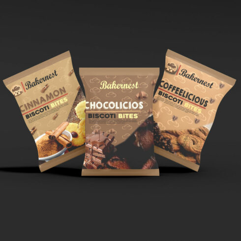 Bakernest | Biscuit and Baking Hub | Editable Pouch Label Template main cover.