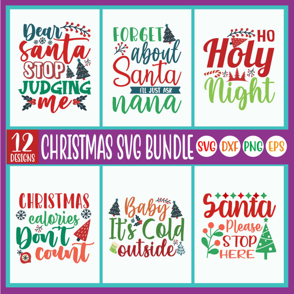 12 Typography Christmas Design - MasterBundles