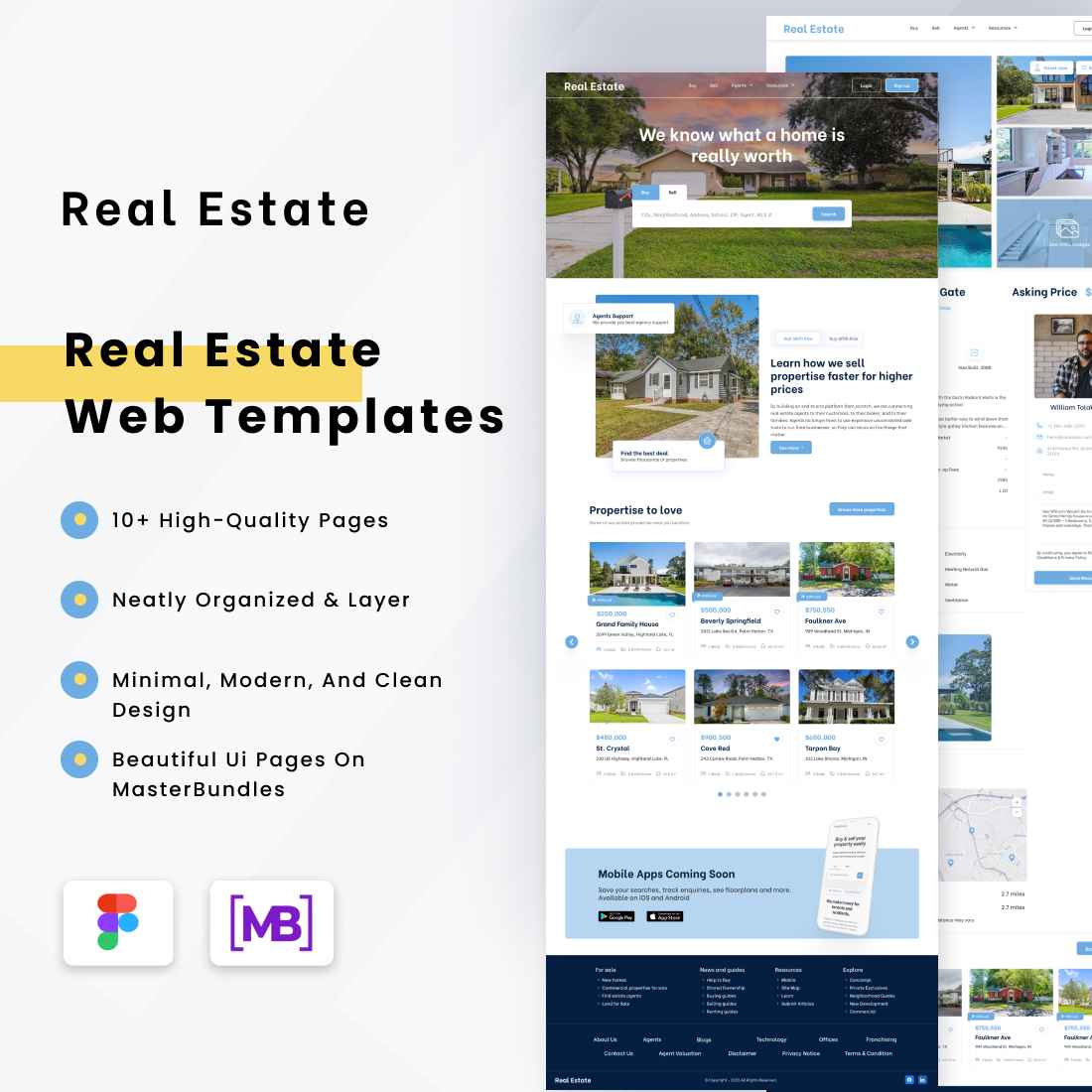 Real Estate Website Template main cover.
