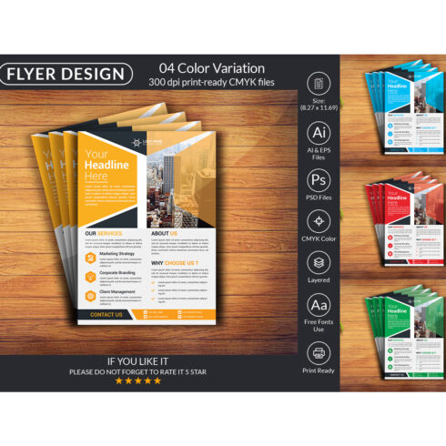 Modern Flyer Design Template cover image.