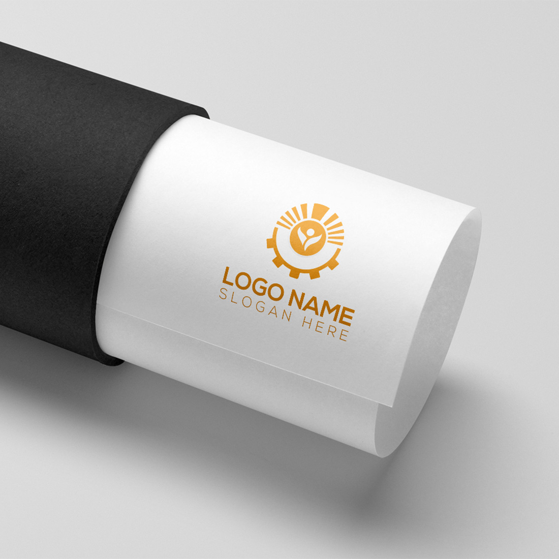 Mockup example preview with Technology Logo Template.