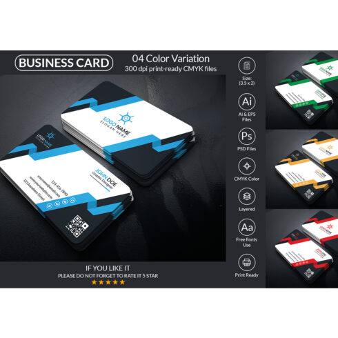 Creative Business Card Design Template main cover.