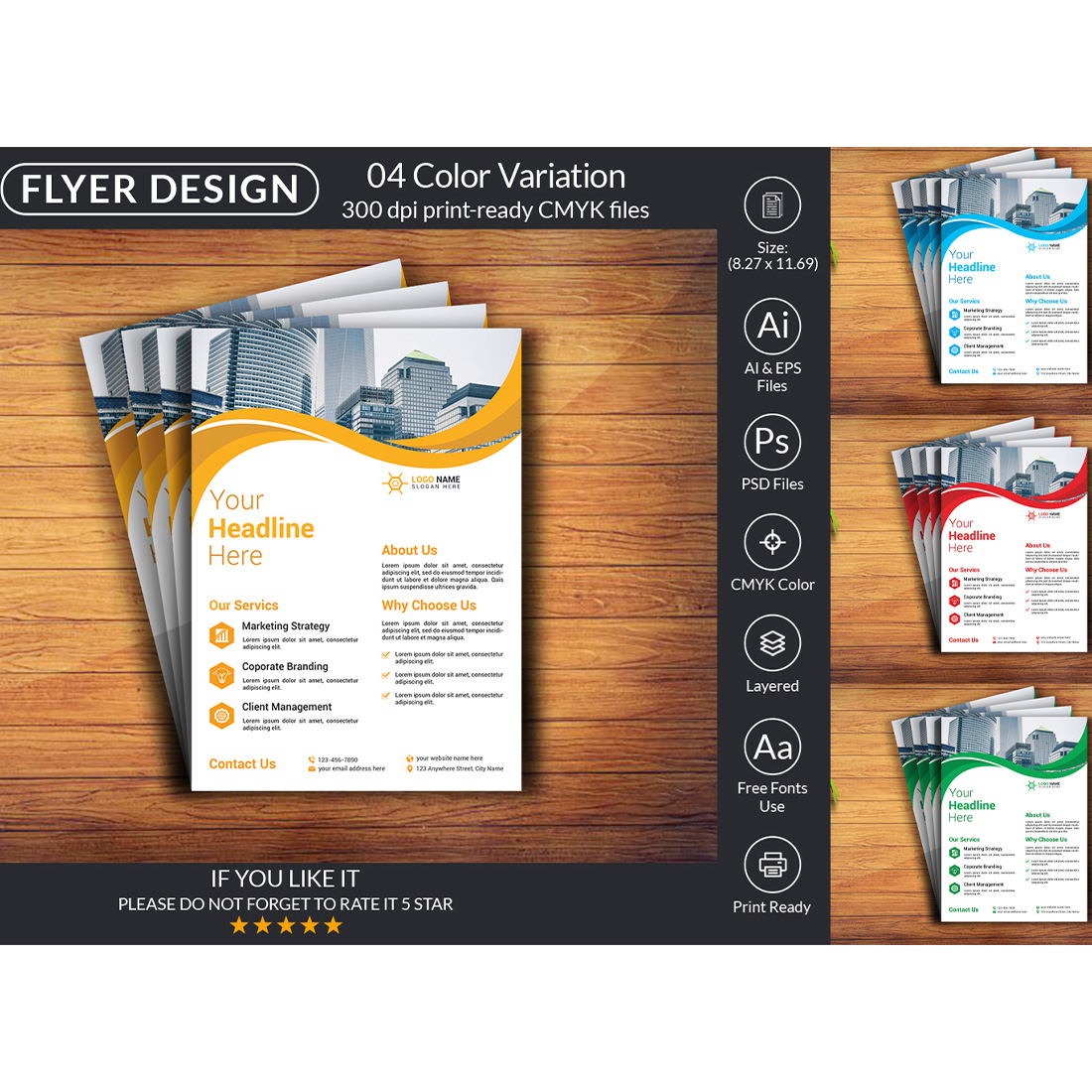 Creative Flyer Design Template cover image.