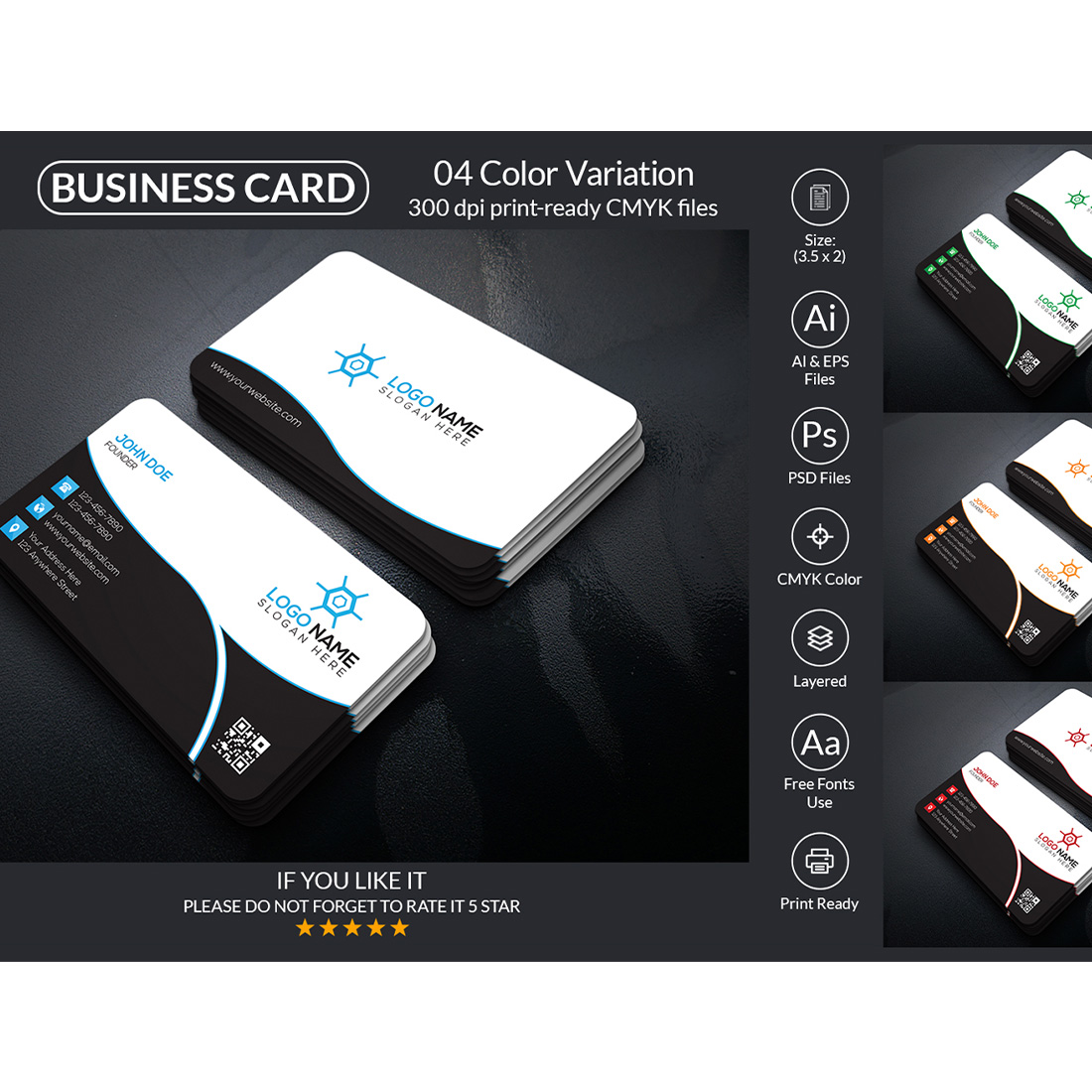 Modern Business Card Design image cover.