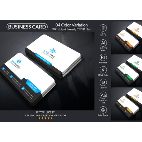 Corporate Business Card Design Template main cover.