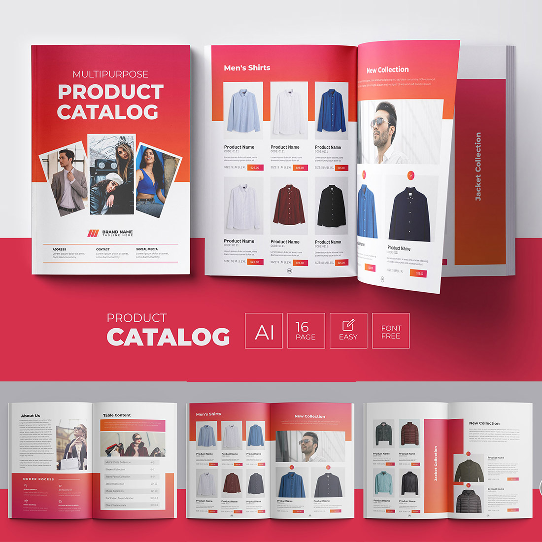 Multipurpose Product Catalog Template Design cover image.