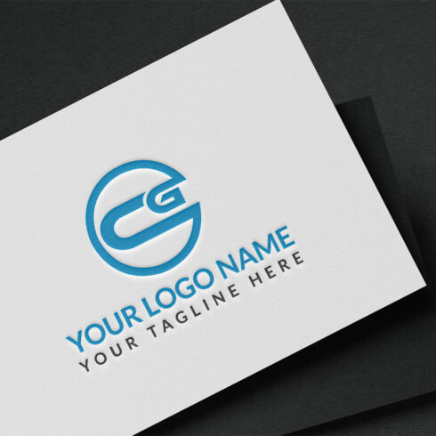 CG Letter Logo Design Template cover image.