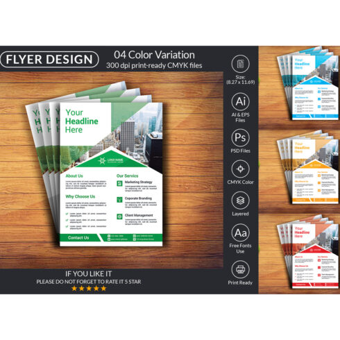 Professional Real Estate Flyer Design Template cover image.