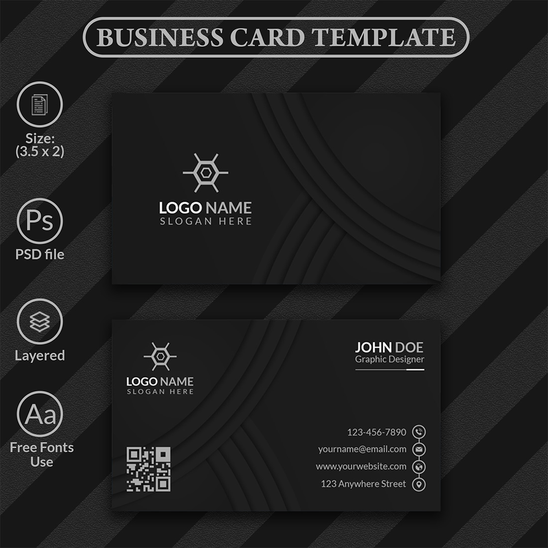 Luxury Business Card Design Template details.