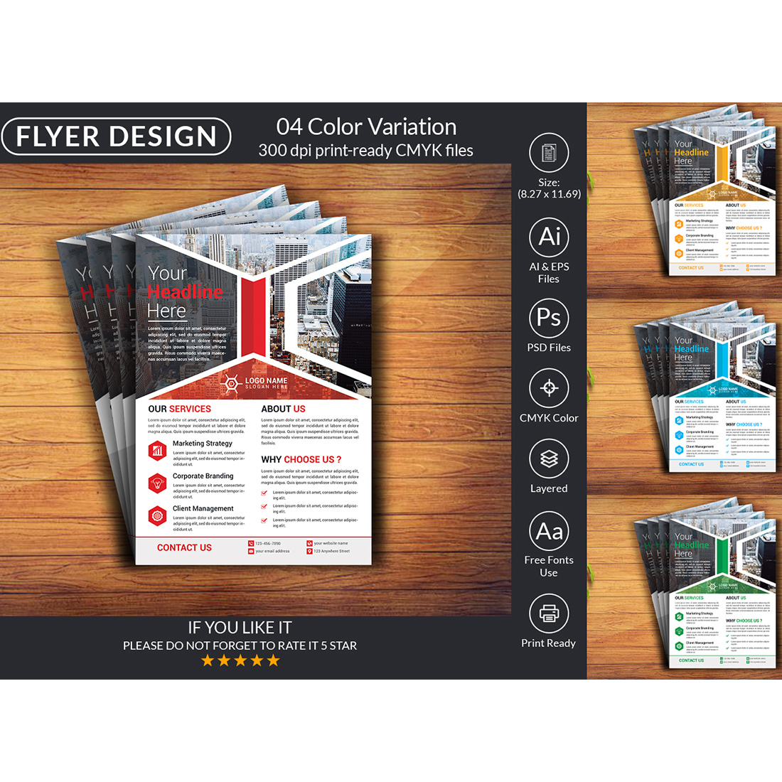 Professional Flyer Design Template - MasterBundles