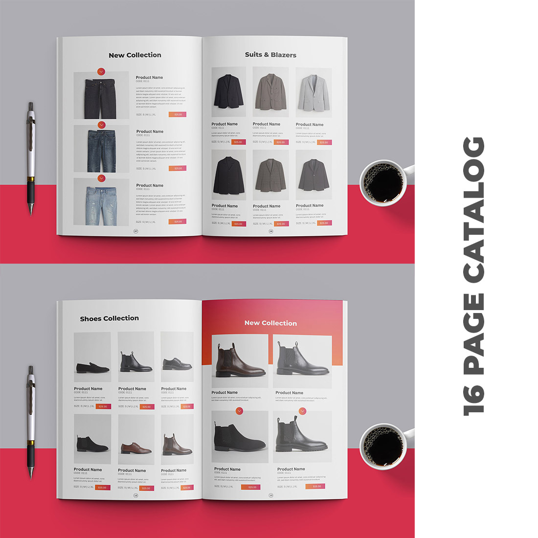 Stylish Multipurpose Product Catalog Template Design cover image.