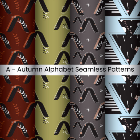 A-Autumn Alphabet Seamless Pattern Designs cover image.
