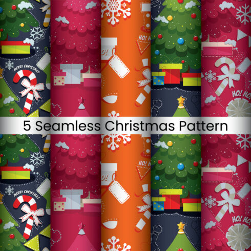 Seamless Christmas Digital Pattern Design cover image.