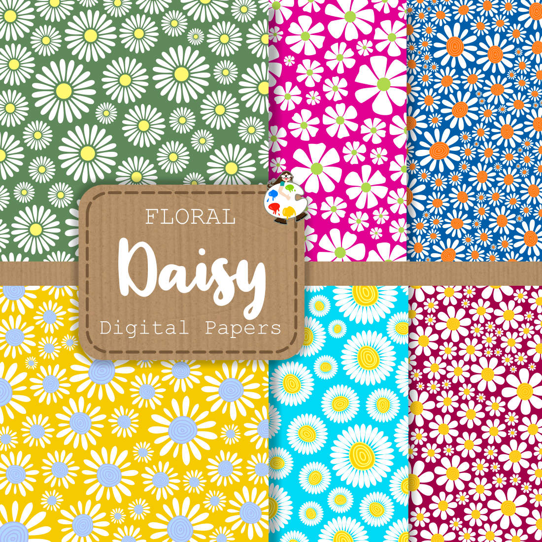Summer Meadow Daisy Floral Country Patterns cover image.