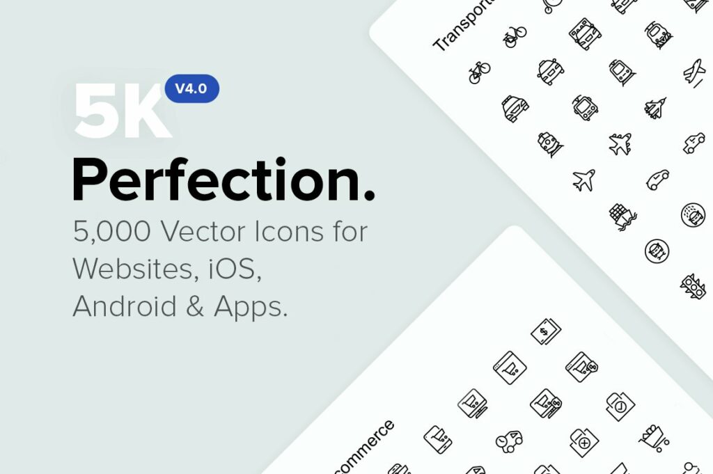 5,000 Perfect Icons. *New V4.0 – MasterBundles